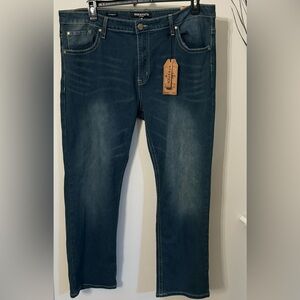 NWT Men Y2K era premium vintage-inspired jeans: Rags & Rivets collection.